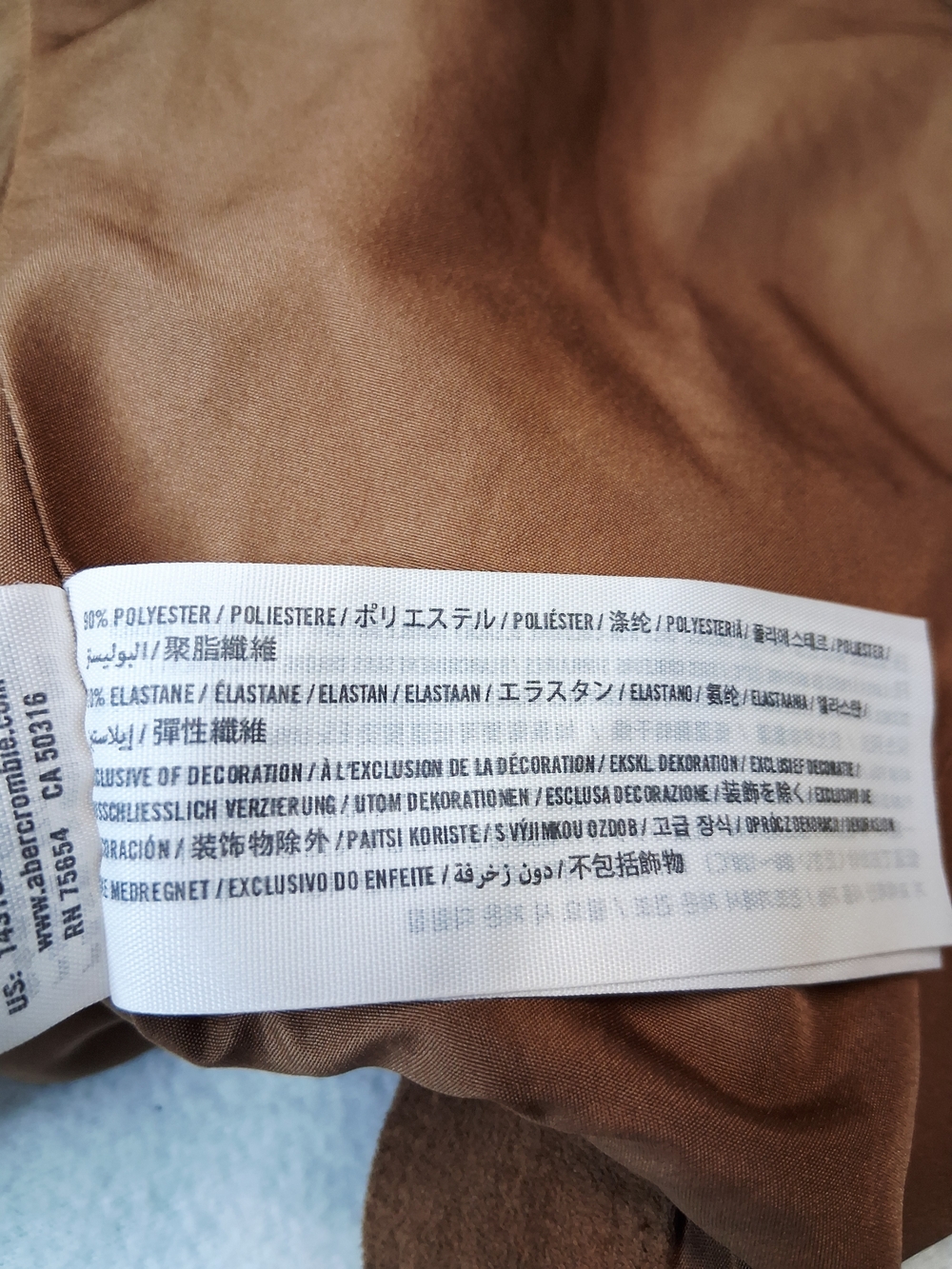Abercrombie & Fitch Suede-Look Brown A-Line Skirt - Picture 10 of 10